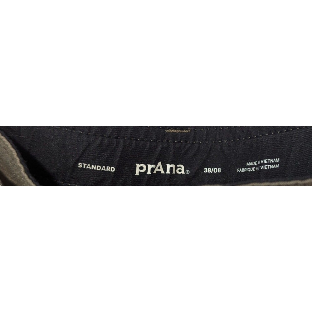 Prana Zion Mens Olive Hiking Cargo Shorts Size 38 Nylon Stretch Belted 8 Inseam - Picture 6 of 8